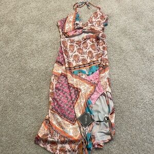 Brand New With Tags Printed Summer Cut Out Dress